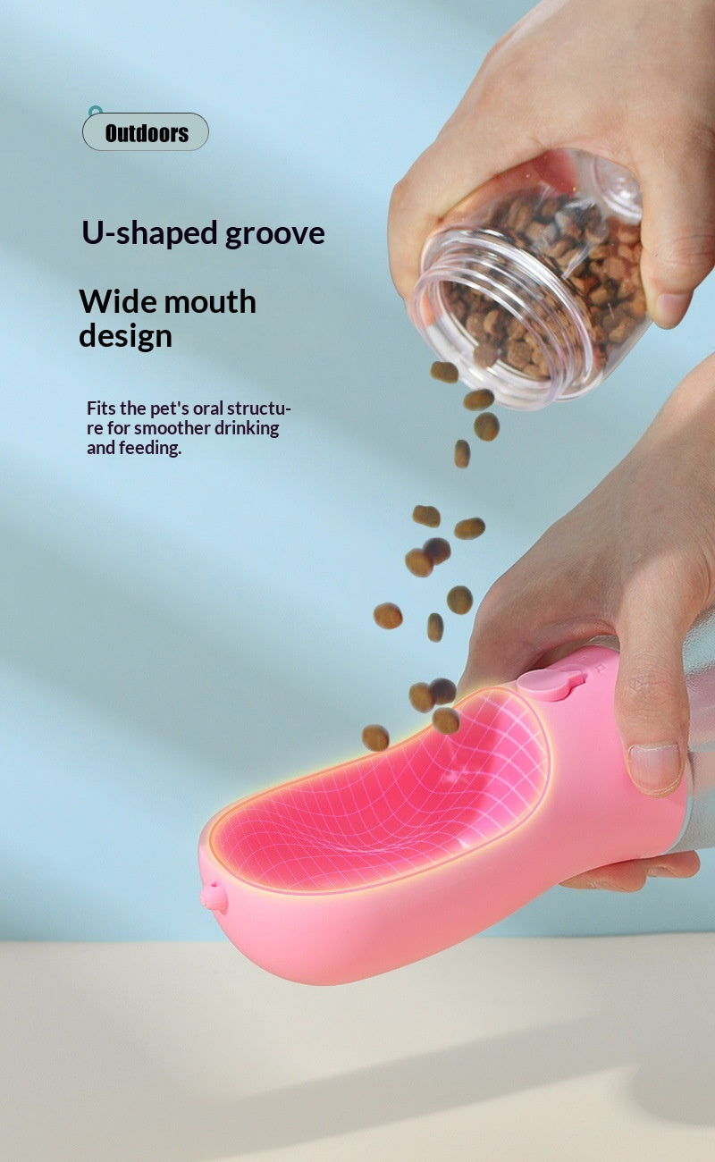 3-in-1 Pet Travel Bottle – Easy Hydration On the Go (600ml)